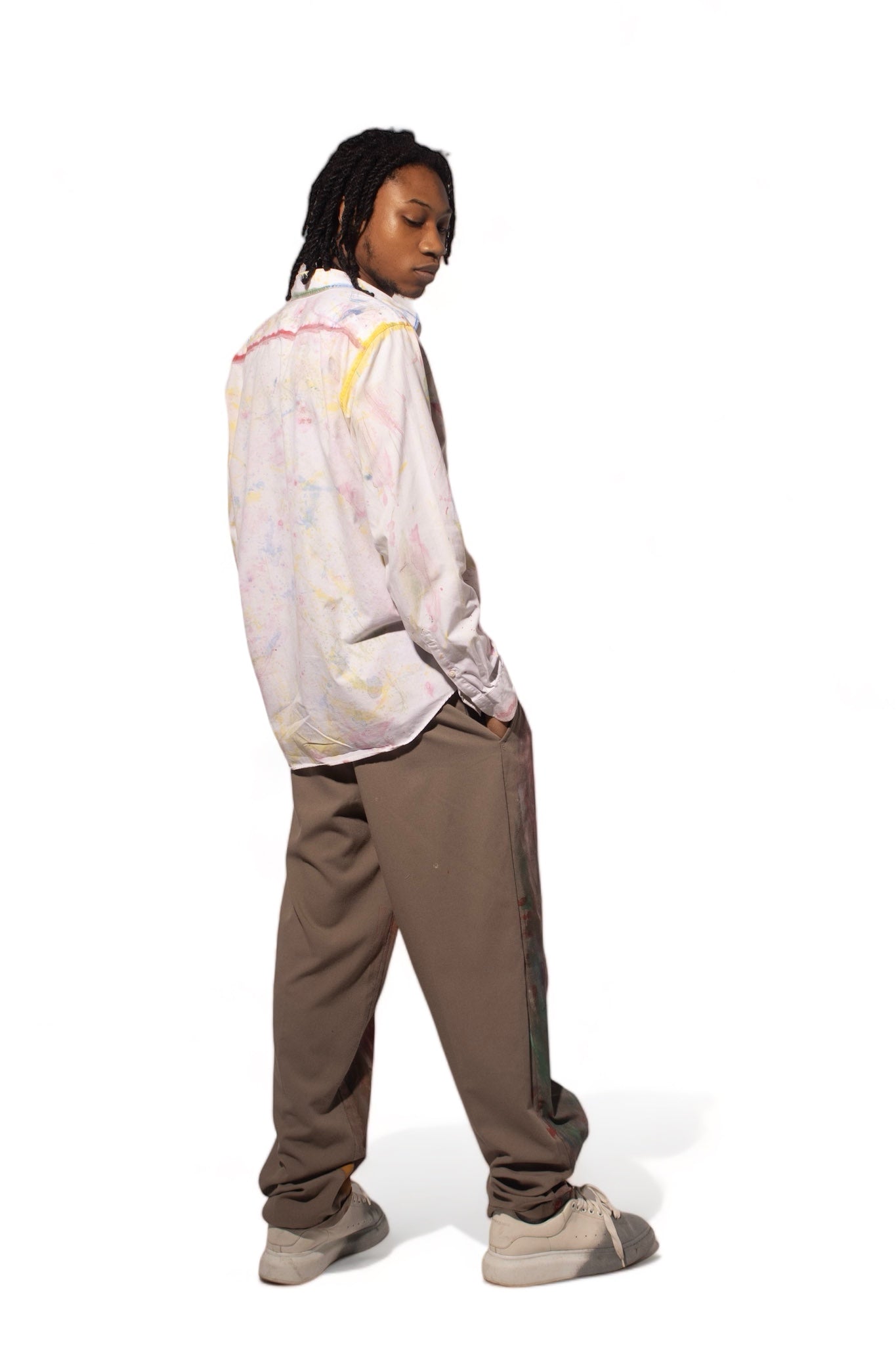 Paint Splatter Button Up